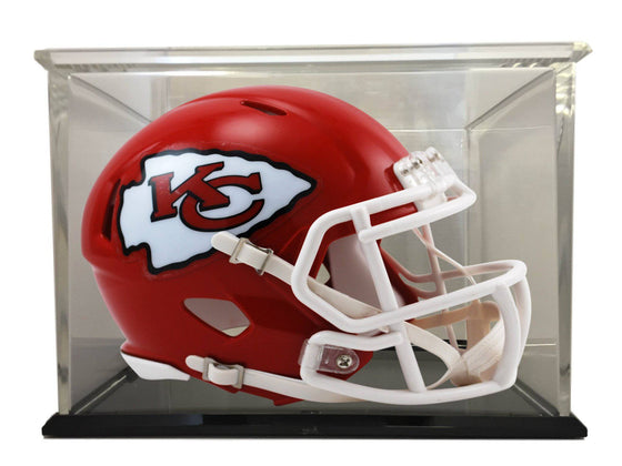 Kansas City Chiefs Speed Mini Football Helmet with 98% UV Protective Acrylic Display Case - 757 Sports Collectibles