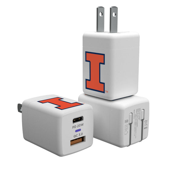 Illinois Fighting Illini Insignia USB-C Charger-0