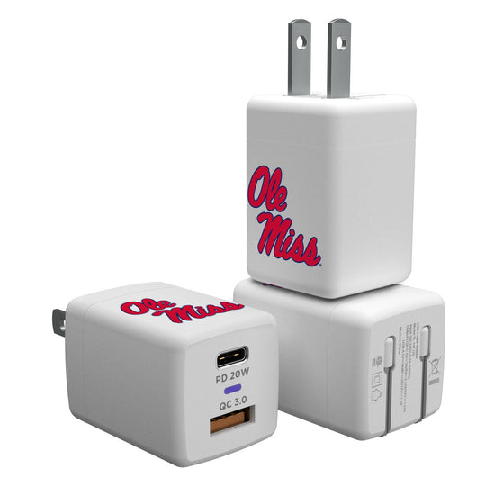 Mississippi Ole Miss Rebels Insignia USB-C Charger-0