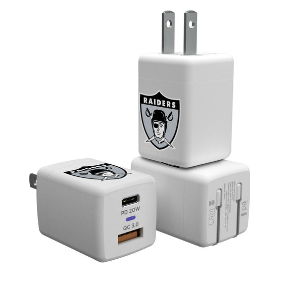 Oakland Raiders 1963 Historic Collection Insignia USB A/C Charger-0