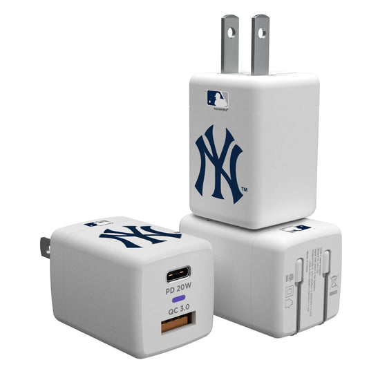 New York Yankees Insignia USB A/C Charger - 757 Sports Collectibles