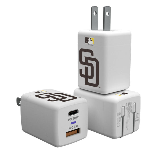 San Diego Padres Insignia USB A/C Charger - 757 Sports Collectibles
