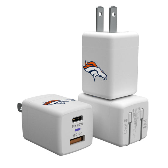 Denver Broncos Insignia USB A/C Charger - 757 Sports Collectibles