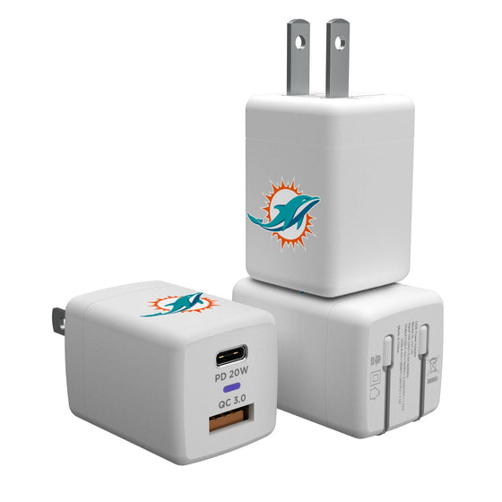 Miami Dolphins Insignia USB A/C Charger - 757 Sports Collectibles