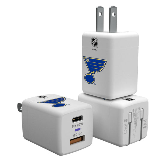 St. Louis Blues Insignia USB A and C Charger-0
