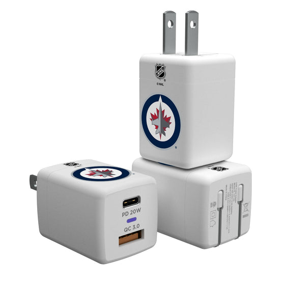 Winnipeg Jets Insignia USB A and C Charger-0
