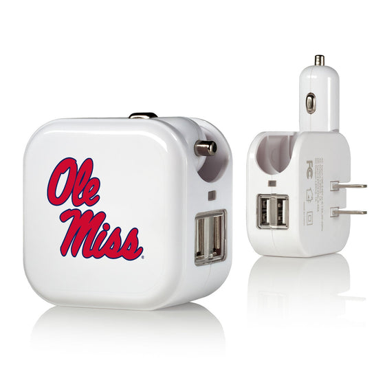 Mississippi Ole Miss Rebels Insignia 2 in 1 USB Charger-0