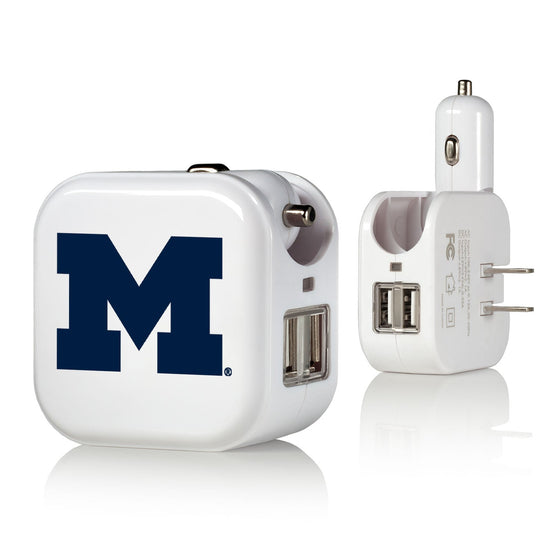 Michigan Wolverines Insignia 2 in 1 USB Charger-0