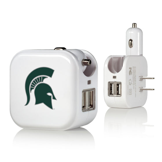 Michigan State Spartans Insignia 2 in 1 USB Charger-0