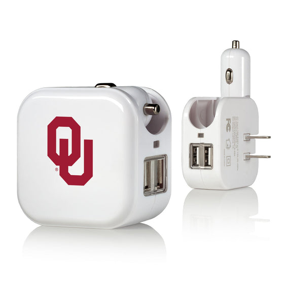 Oklahoma Sooners Insignia 2 in 1 USB Charger-0
