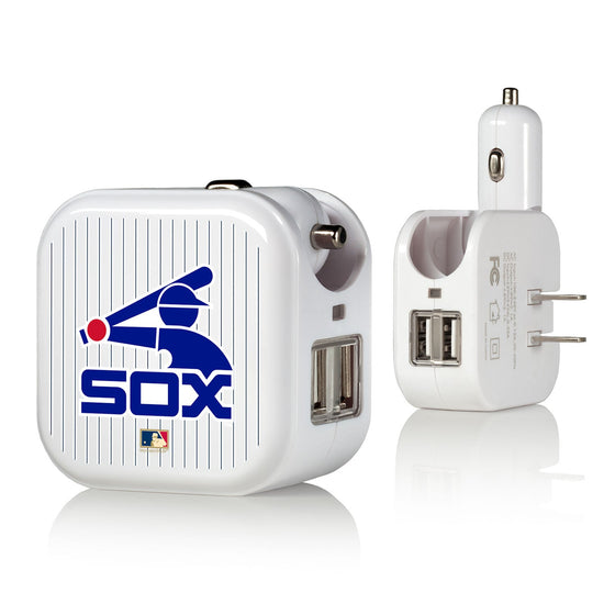 Chicago White Sox 1976-1981 - Cooperstown Collection Pinstripe 2 in 1 USB Charger - 757 Sports Collectibles