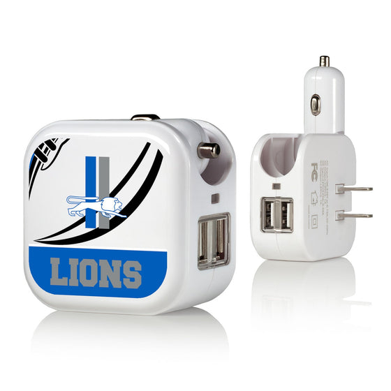 Detroit Lions Retro Passtime 2 in 1 USB Charger - 757 Sports Collectibles