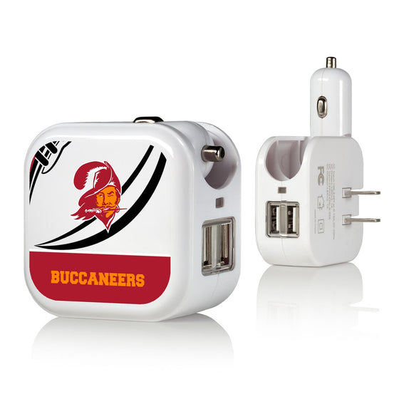 Tampa Bay Buccaneers Passtime 2 in 1 USB Charger - 757 Sports Collectibles