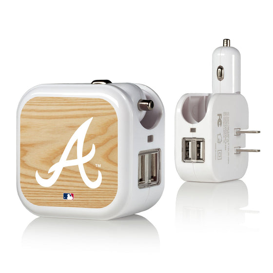 Atlanta Braves Braves Wood Bat 2 in 1 USB Charger - 757 Sports Collectibles