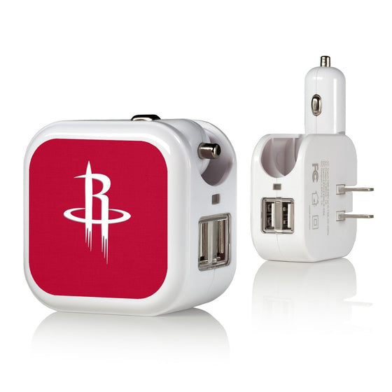 Houston Rockets Solid 2 in 1 USB Charger-0