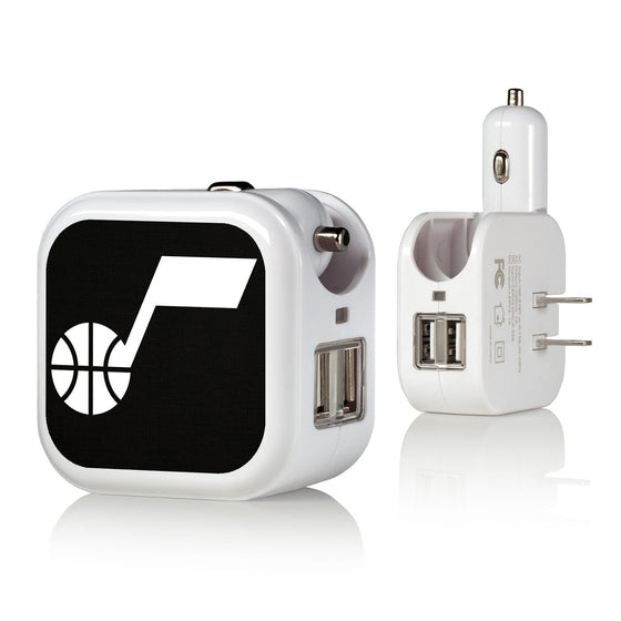 Utah Jazz Solid 2 in 1 USB Charger-0