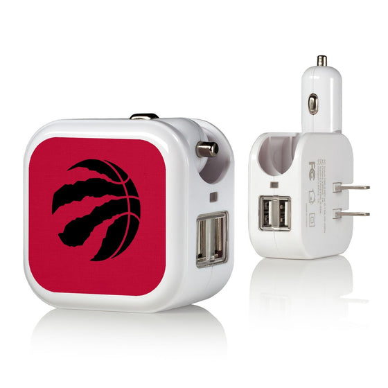 Toronto Raptors Solid 2 in 1 USB Charger-0