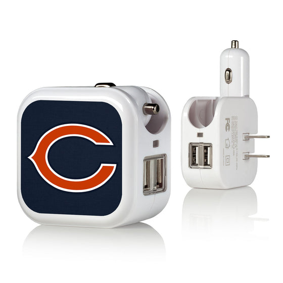 Chicago Bears Solid 2 in 1 USB Charger - 757 Sports Collectibles