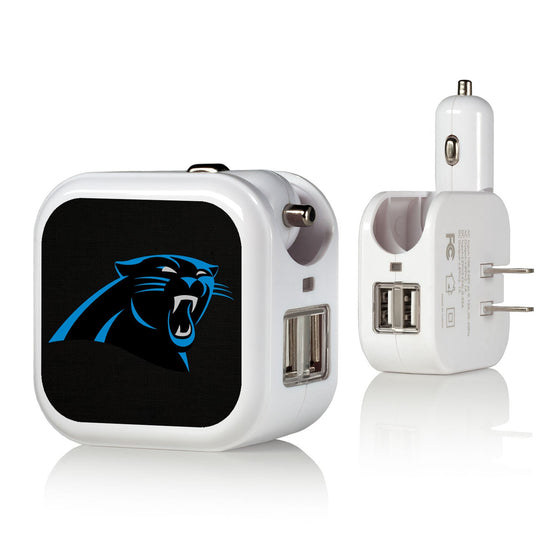 Carolina Panthers Solid 2 in 1 USB Charger - 757 Sports Collectibles