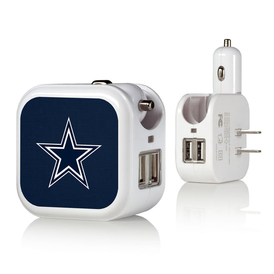 Dallas Cowboys Solid 2 in 1 USB Charger - 757 Sports Collectibles