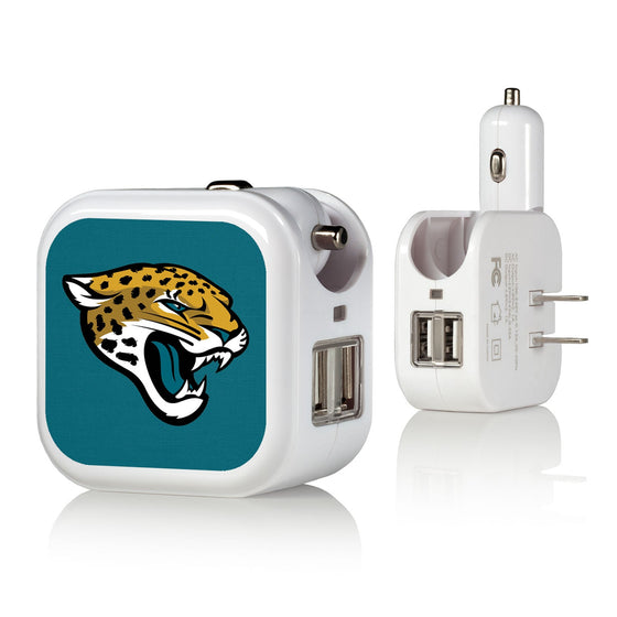 Jacksonville Jaguars Solid 2 in 1 USB Charger - 757 Sports Collectibles
