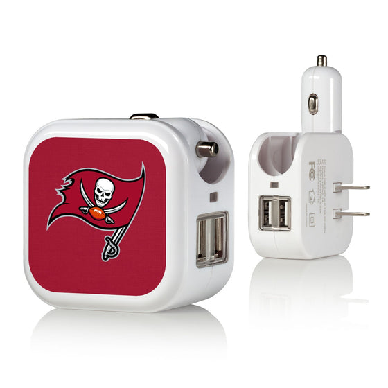 Tampa Bay Buccaneers Solid 2 in 1 USB Charger - 757 Sports Collectibles