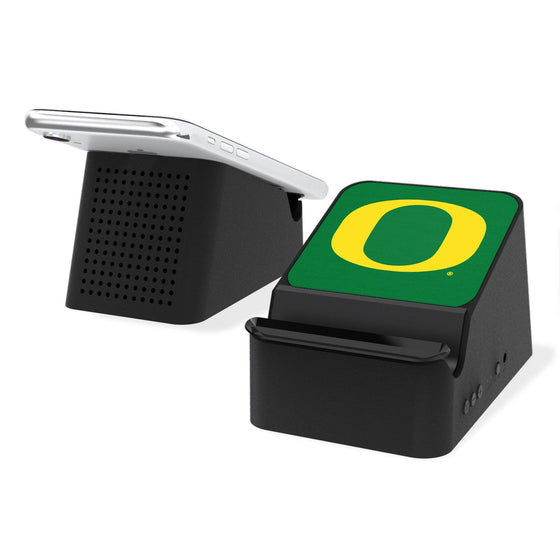 Oregon Ducks Solid Wireless Charging Station and Bluetooth Speaker-0