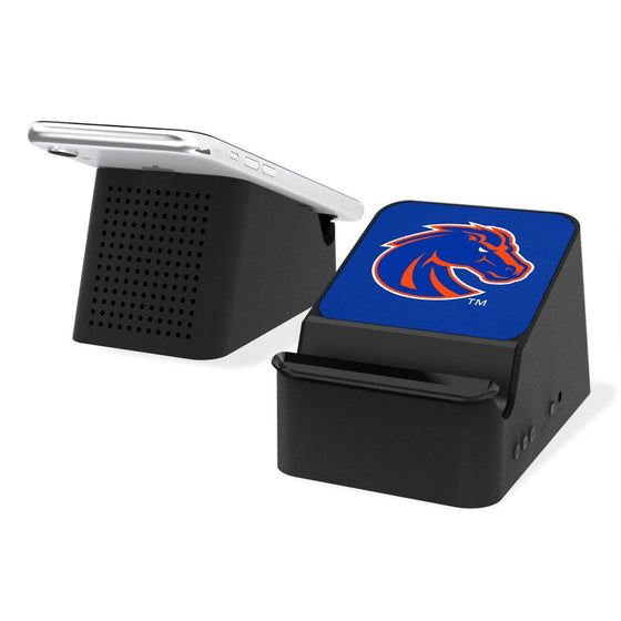 Boise State Broncos Solid Wireless Charging Station and Bluetooth Speaker-0