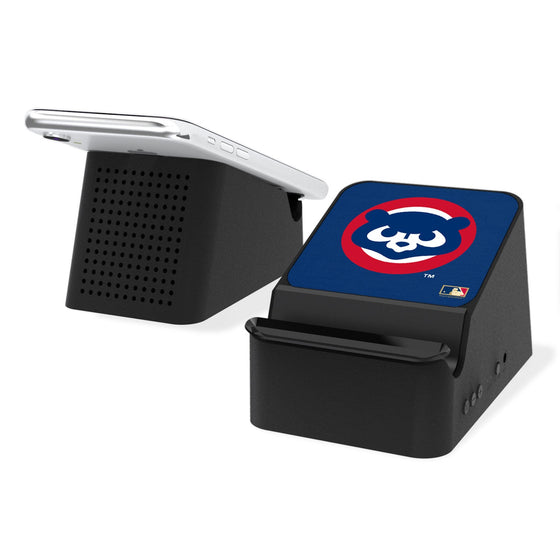 Chicago Cubs Home 1979-1998 - Cooperstown Collection Solid Wireless Charging Station and Bluetooth Speaker - 757 Sports Collectibles