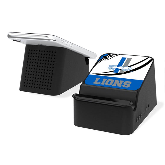 Detroit Lions Retro Passtime Wireless Charging Station and Bluetooth Speaker - 757 Sports Collectibles