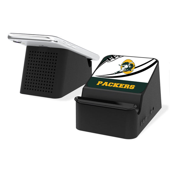 Green Bay Packers Historic Collection Passtime Wireless Charging Station and Bluetooth Speaker - 757 Sports Collectibles