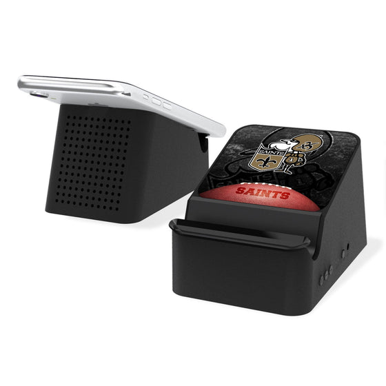 New Orleans Saints Legendary Wireless Charging Station and Bluetooth Speaker - 757 Sports Collectibles