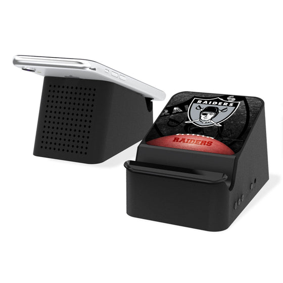 Oakland Raiders 1963 Historic Collection Legendary Wireless Charging Station and Bluetooth Speaker - 757 Sports Collectibles