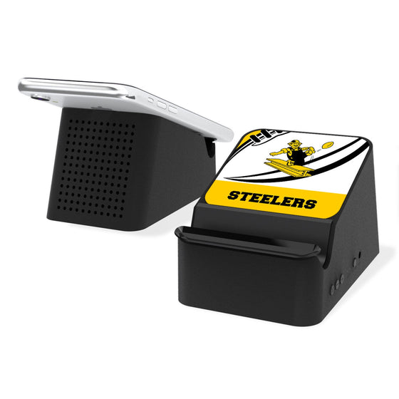 Pittsburgh Steelers 1961 Historic Collection Passtime Wireless Charging Station and Bluetooth Speaker - 757 Sports Collectibles