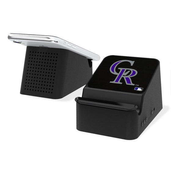 Colorado Rockies Rockies Solid Wireless Charging Station and Bluetooth Speaker - 757 Sports Collectibles