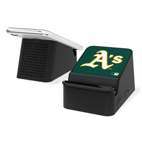 Oakland Athletics Athletics Solid Wireless Charging Station and Bluetooth Speaker - 757 Sports Collectibles