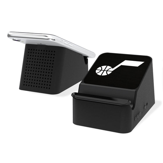 Utah Jazz Solid Wireless Charging Station and Bluetooth Speaker-0