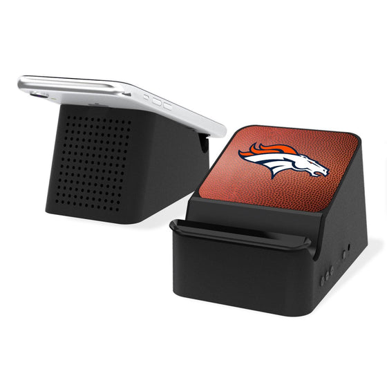 Denver Broncos Football Wireless Charging Station and Bluetooth Speaker-0