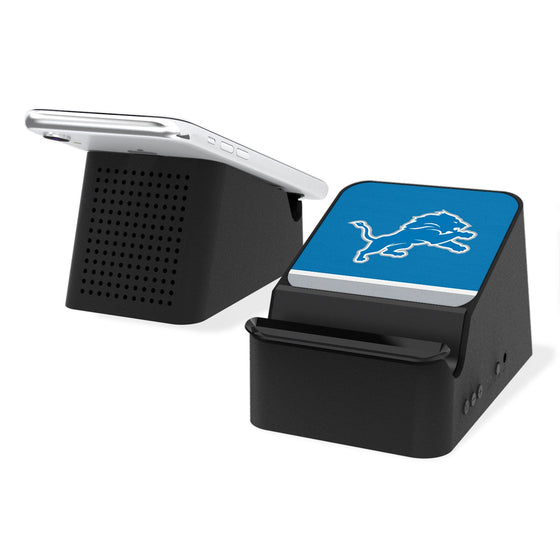 Detroit Lions Stripe Wireless Charging Station and Bluetooth Speaker - 757 Sports Collectibles