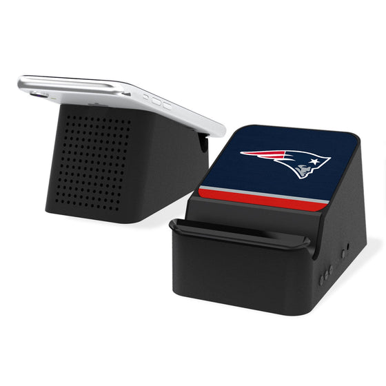 New England Patriots Stripe Wireless Charging Station and Bluetooth Speaker - 757 Sports Collectibles