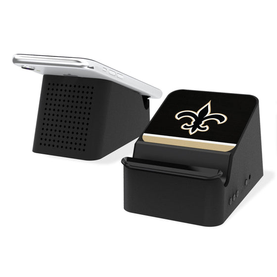 New Orleans Saints Stripe Wireless Charging Station and Bluetooth Speaker - 757 Sports Collectibles