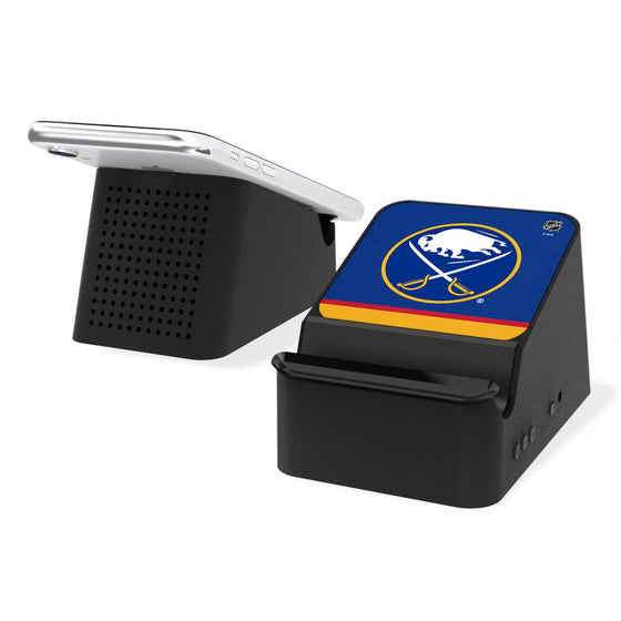 Buffalo Sabres Stripe Wireless Charging Station and Bluetooth Speaker-0