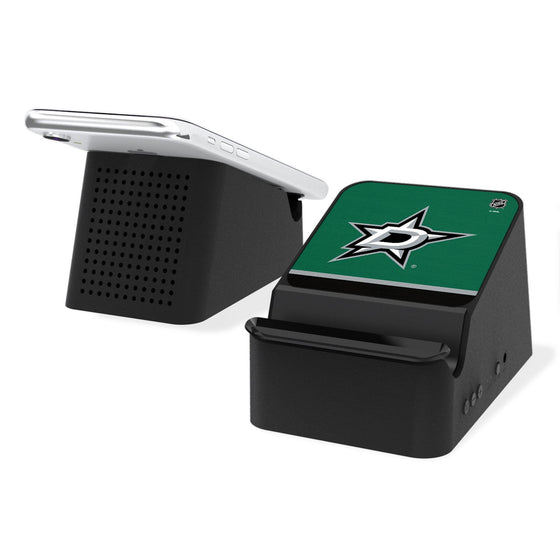 Dallas Stars Stripe Wireless Charging Station and Bluetooth Speaker-0