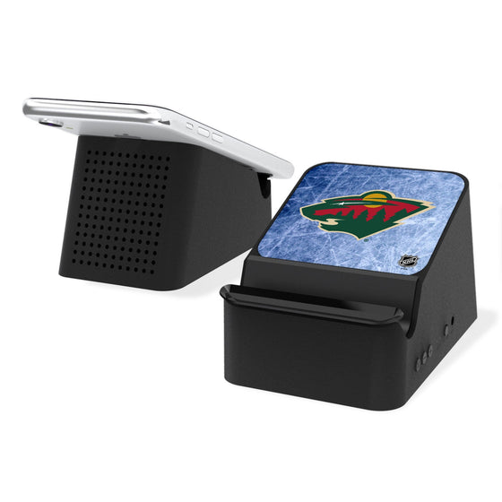 Minnesota Wild Ice Wireless Charging Station and Bluetooth Speaker-0