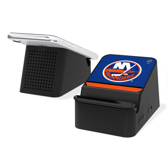 New York Islanders Stripe Wireless Charging Station and Bluetooth Speaker-0