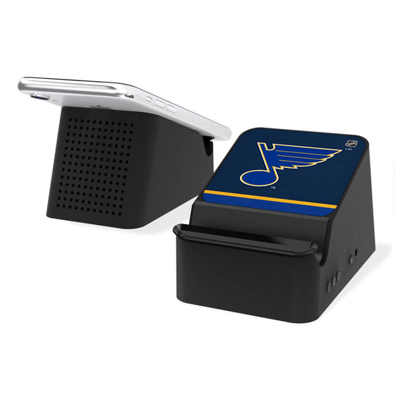 St. Louis Blues Stripe Wireless Charging Station and Bluetooth Speaker-0