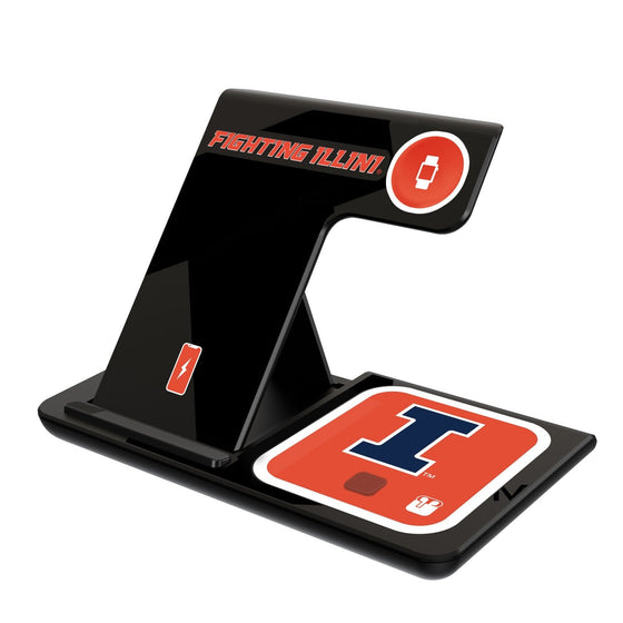 Illinois Fighting Illini Tilt 3 in 1 Charging Station-0