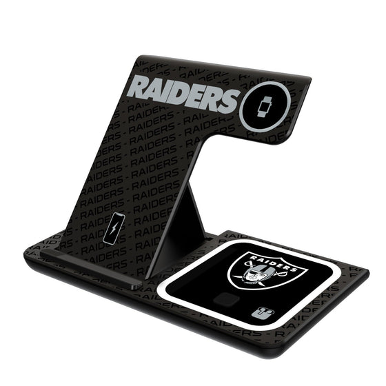 Las Vegas Raiders Tilt 3 in 1 Charging Station - 757 Sports Collectibles