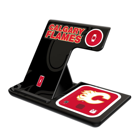 Calgary Flames Tilt 3 in 1 Charging Station-0