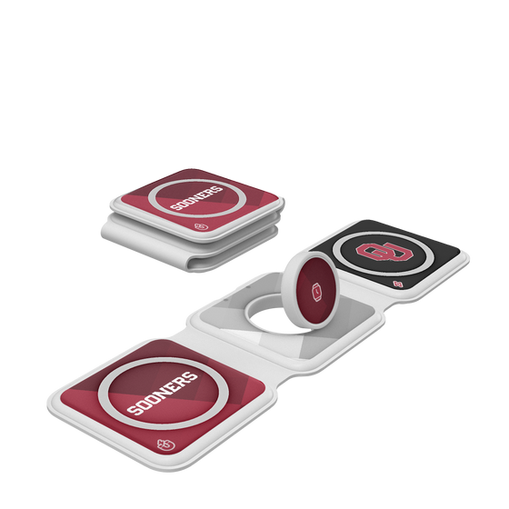 Oklahoma Sooners Color Block Foldable 3 in 1 Charger-0
